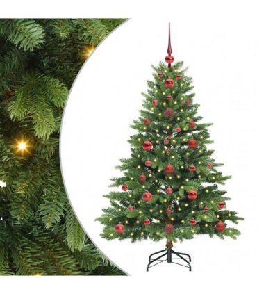 vidaXL Artificial Hinged Christmas Tree 120 cm 150 LEDs Warm White
