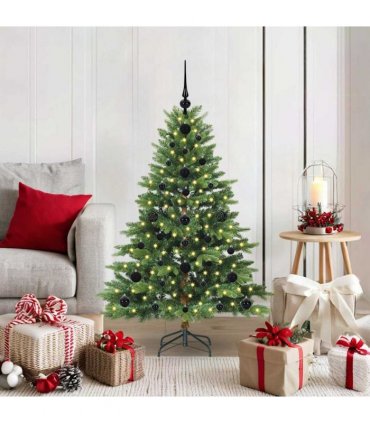 vidaXL Artificial Hinged Christmas Tree 120 cm 150 LEDs Warm White