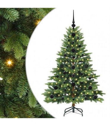 vidaXL Artificial Hinged Christmas Tree 120 cm 150 LEDs Warm White