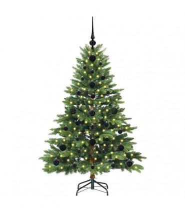 vidaXL Artificial Hinged Christmas Tree 120 cm 150 LEDs Warm White