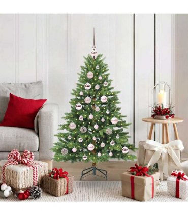 vidaXL Artificial Hinged Christmas Tree 120 cm 150 LEDs Warm White
