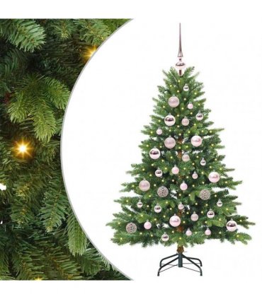 vidaXL Artificial Hinged Christmas Tree 120 cm 150 LEDs Warm White