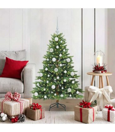 vidaXL Artificial Hinged Christmas Tree 120 cm 150 LEDs Warm White