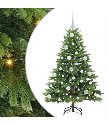 vidaXL Artificial Hinged Christmas Tree 120 cm 150 LEDs Warm White