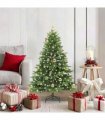 vidaXL Artificial Hinged Christmas Tree 120 cm 150 LEDs Warm White