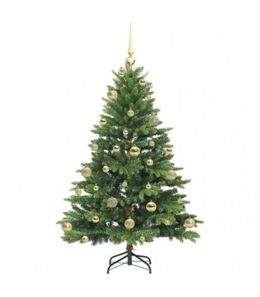 vidaXL Artificial Hinged Christmas Tree 120 cm 150 LEDs Warm White
