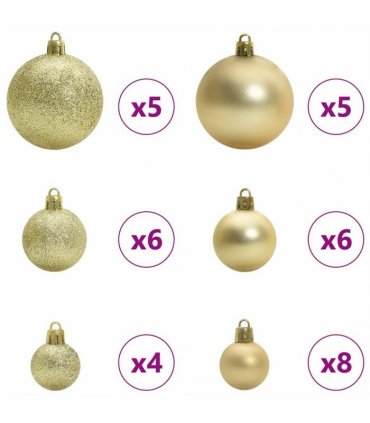 vidaXL Artificial Hinged Christmas Tree 120 cm 150 LEDs Warm White