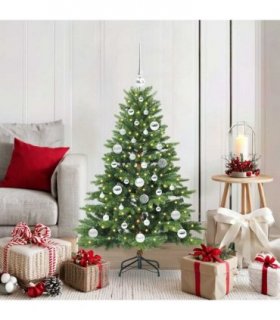 vidaXL Artificial Hinged Christmas Tree 120 cm 150 LEDs Warm White