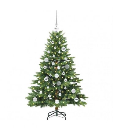 vidaXL Artificial Hinged Christmas Tree 120 cm 150 LEDs Warm White