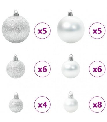 vidaXL Artificial Hinged Christmas Tree 120 cm 150 LEDs Warm White