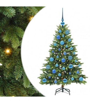 vidaXL Artificial Hinged Christmas Tree 120 cm 150 LEDs Warm White