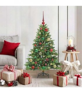 vidaXL Artificial Hinged Christmas Tree 120 cm 150 LEDs Warm White
