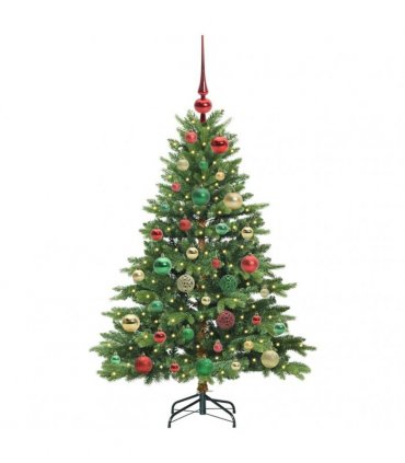 vidaXL Artificial Hinged Christmas Tree 120 cm 150 LEDs Warm White