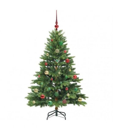 vidaXL Artificial Hinged Christmas Tree 150 cm 150 LEDs Warm White
