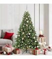 vidaXL Artificial Hinged Christmas Tree 180 cm 300 LEDs Warm White