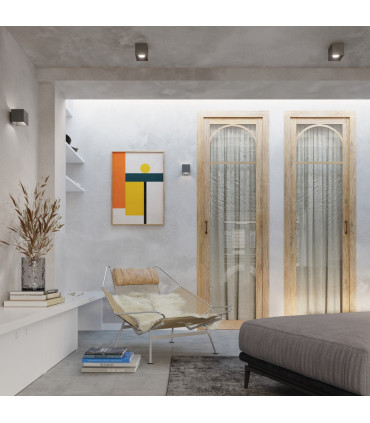 Ceiling lamp aluminum Quad modern Design G9 10/10/10 cm anthracite