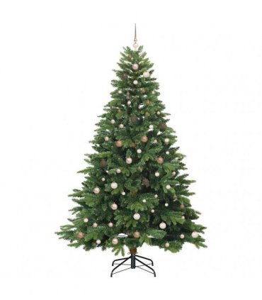vidaXL Artificial Hinged Christmas Tree 240 cm 300 LEDs Warm White