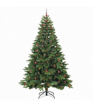 vidaXL Artificial Hinged Christmas Tree 240 cm 300 LEDs Warm White