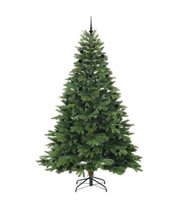 vidaXL Artificial Hinged Christmas Tree 240 cm 300 LEDs Warm White