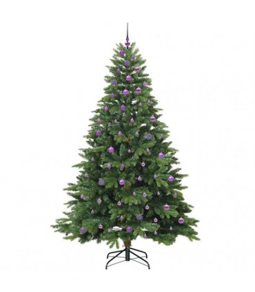 vidaXL Artificial Hinged Christmas Tree 240 cm 300 LEDs Warm White