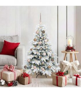 vidaXL Artificial Hinged Christmas Tree 120 cm 150 LEDs Warm White
