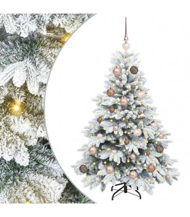 vidaXL Artificial Hinged Christmas Tree 120 cm 150 LEDs Warm White