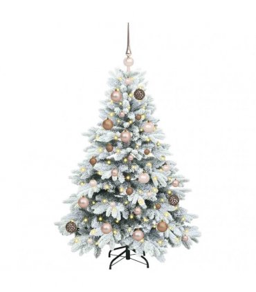 vidaXL Artificial Hinged Christmas Tree 120 cm 150 LEDs Warm White