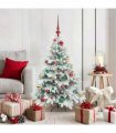 vidaXL Artificial Hinged Christmas Tree 120 cm 150 LEDs Warm White