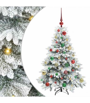 vidaXL Artificial Hinged Christmas Tree 120 cm 150 LEDs Warm White