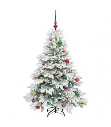 vidaXL Artificial Hinged Christmas Tree 150 cm 150 LEDs Warm White