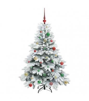 vidaXL Artificial Hinged Christmas Tree 150 cm 150 LEDs Warm White