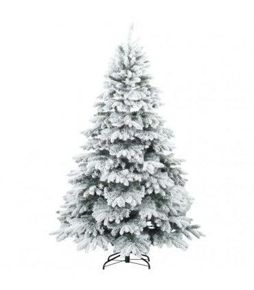 vidaXL Artificial Hinged Christmas Tree 210 cm 300 LEDs Warm White