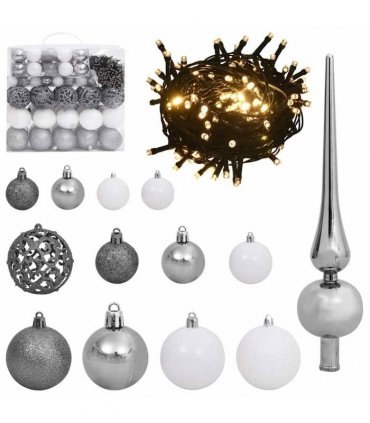 vidaXL Artificial Hinged Christmas Tree 210 cm 300 LEDs Warm White