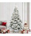 vidaXL Artificial Hinged Christmas Tree 240 cm 300 LEDs Warm White
