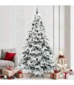 vidaXL Artificial Hinged Christmas Tree 240 cm 300 LEDs Warm White