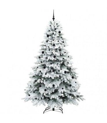 vidaXL Artificial Hinged Christmas Tree 240 cm 300 LEDs Warm White