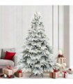 vidaXL Artificial Hinged Christmas Tree 240 cm 300 LEDs Warm White