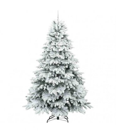 vidaXL Artificial Hinged Christmas Tree 240 cm 300 LEDs Warm White