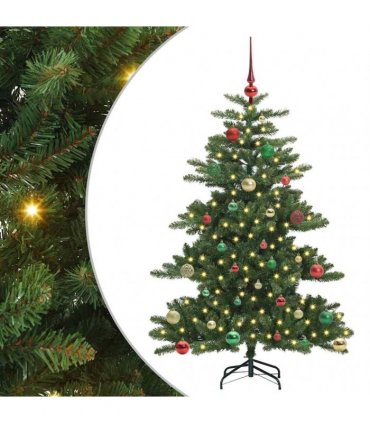 vidaXL Artificial Hinged Christmas Tree Green 150 cm PVC