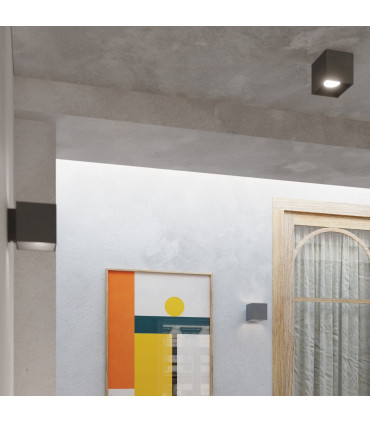 Ceiling lamp aluminum Quad modern Design G9 10/10/10 cm anthracite