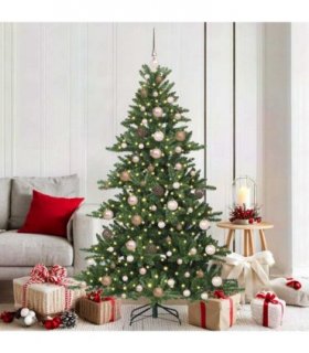 vidaXL Artificial Hinged Christmas Tree Green 180 cm PVC