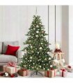 vidaXL Artificial Hinged Christmas Tree Green 180 cm PVC