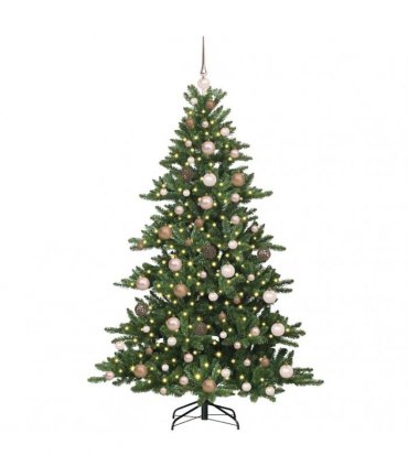 vidaXL Artificial Hinged Christmas Tree Green 180 cm PVC
