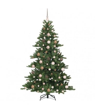 vidaXL Artificial Hinged Christmas Tree Green 180 cm PVC