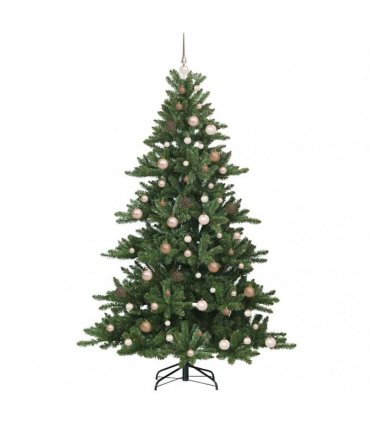 vidaXL Artificial Hinged Christmas Tree Green 210 cm PVC
