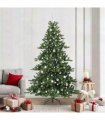 vidaXL Artificial Hinged Christmas Tree Green 210 cm PVC