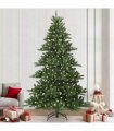 vidaXL Artificial Hinged Christmas Tree Green 240 cm PVC