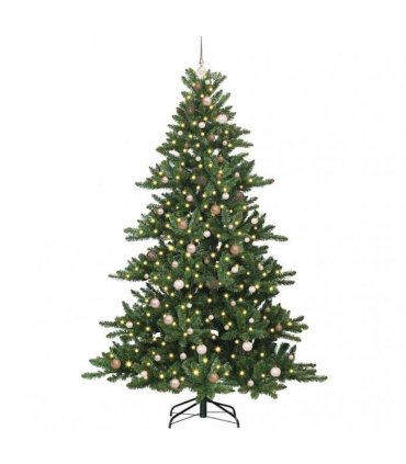 vidaXL Artificial Hinged Christmas Tree Green 240 cm PVC