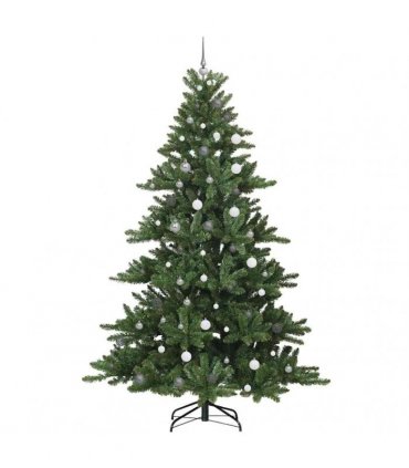 vidaXL Artificial Hinged Christmas Tree Green 240 cm PVC