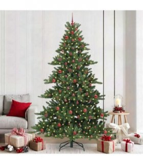 vidaXL Artificial Hinged Christmas Tree Green 240 cm PVC